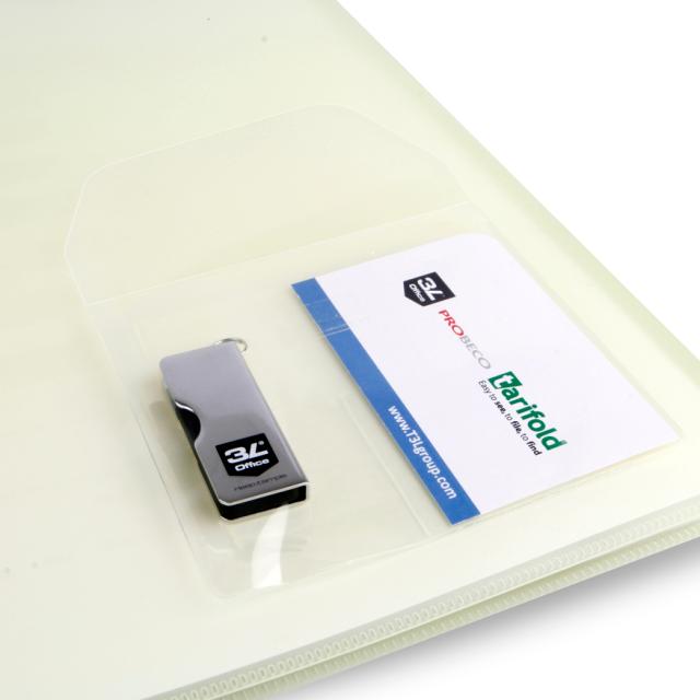 Bolsillos autoadhesivos para tarjetas de visita USB