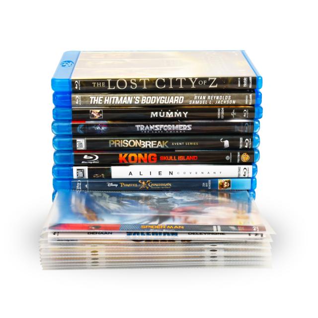 Fundas Blu-Ray con multitaladro para archivar Blu-Ray