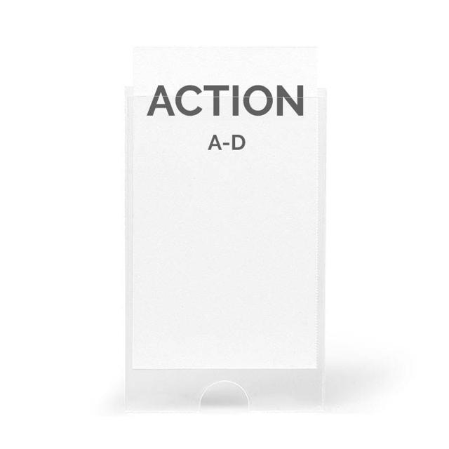 Porta etiqueta autoadhesivo, permanente, 46 x 75 mm, con tarjetas