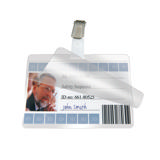 Tarjeta de identificación autoplastificador, horizontal