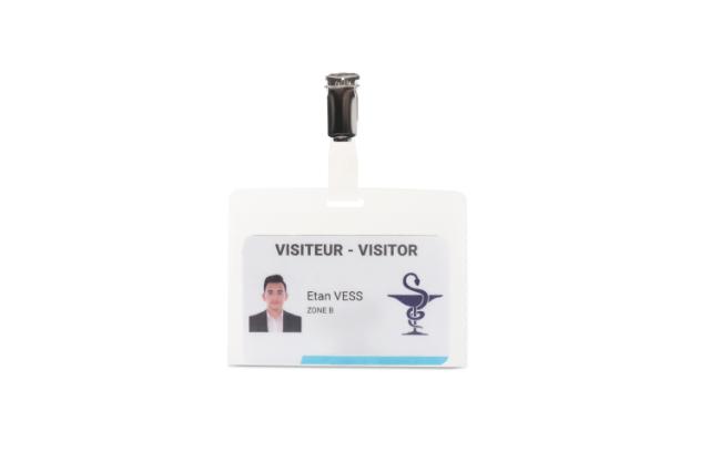 3L Identificadores de visita con pinzas/cordones y tarjetas - 50 Uds