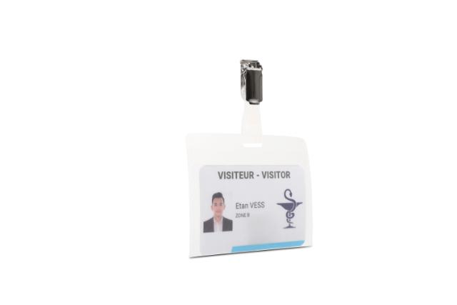 3L Identificadores de visita con pinzas/cordones y tarjetas - 25 Uds