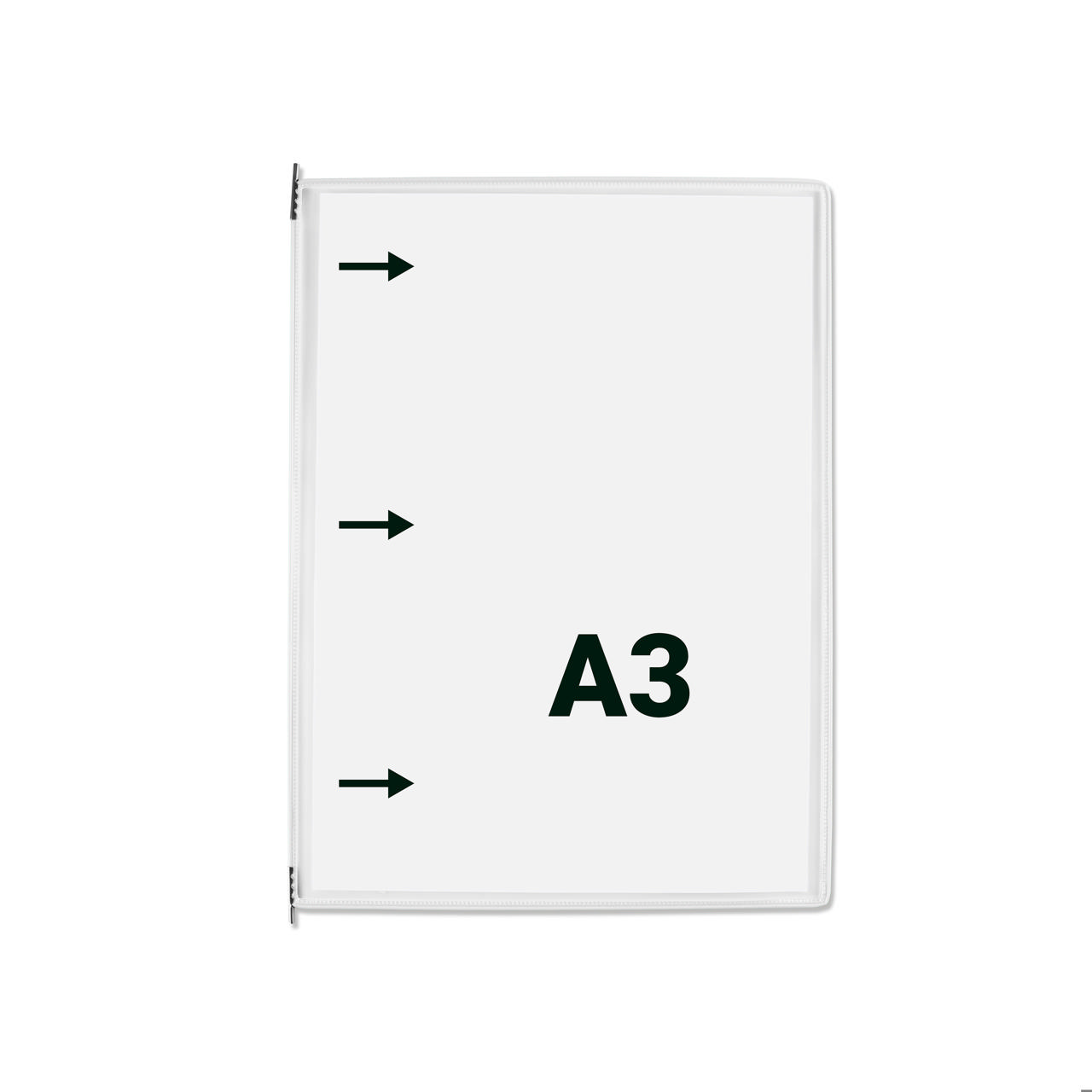 Funda con pivotes Tarifold, A3, vertical, inserción lateral izquierda