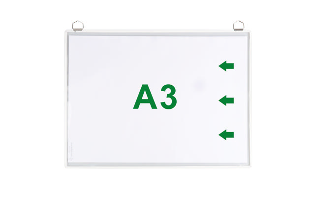 FUNDA CON 2 ANILLAS A3 x5 - FORMATO HORIZONTAL - BLANCA