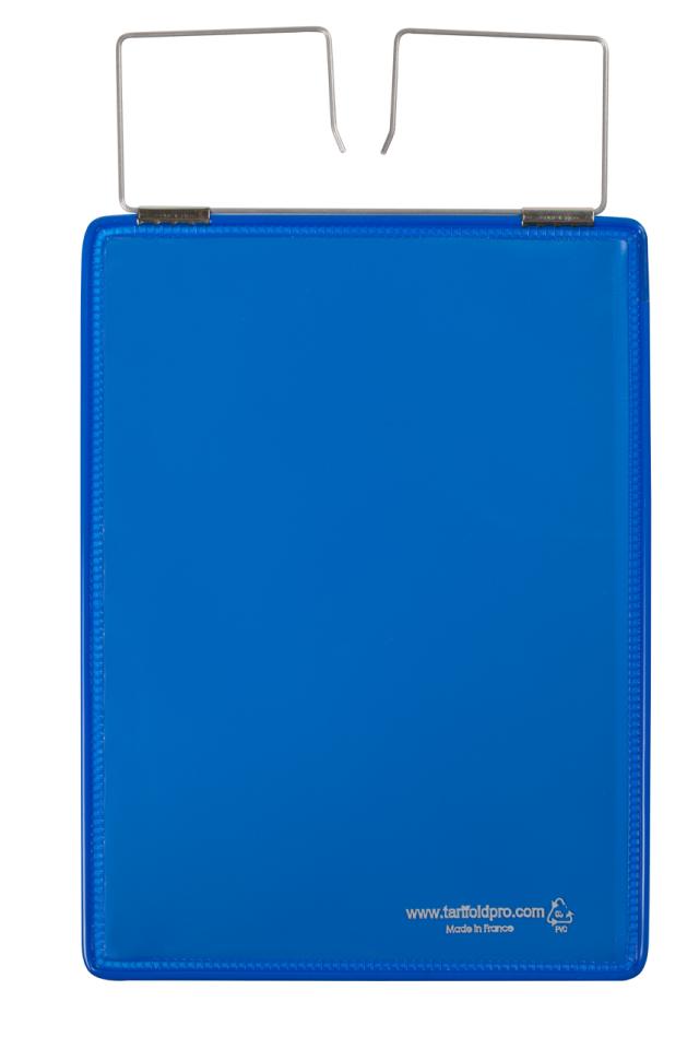 FUNDAS DE SEÑALIZACIÓN - REFORZADAS - CON GANCHO - A5 - FORMATO VERTICAL - INSERCIÓN LATERAL - AZULES