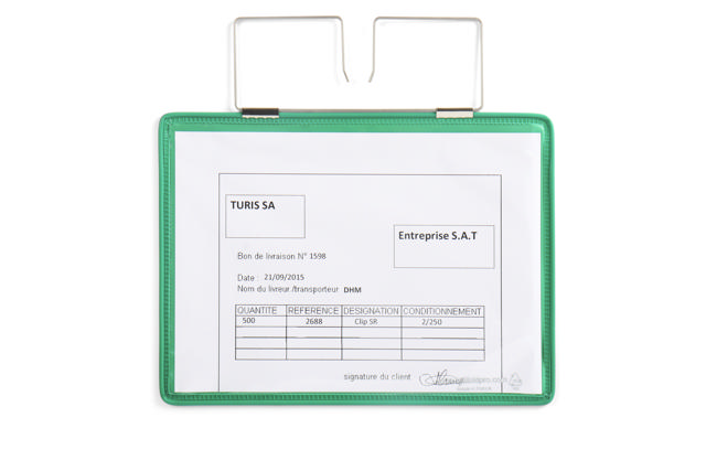 Funda de identificación logística reforzada para colgar, A5, Horizontal, Inserción lateral