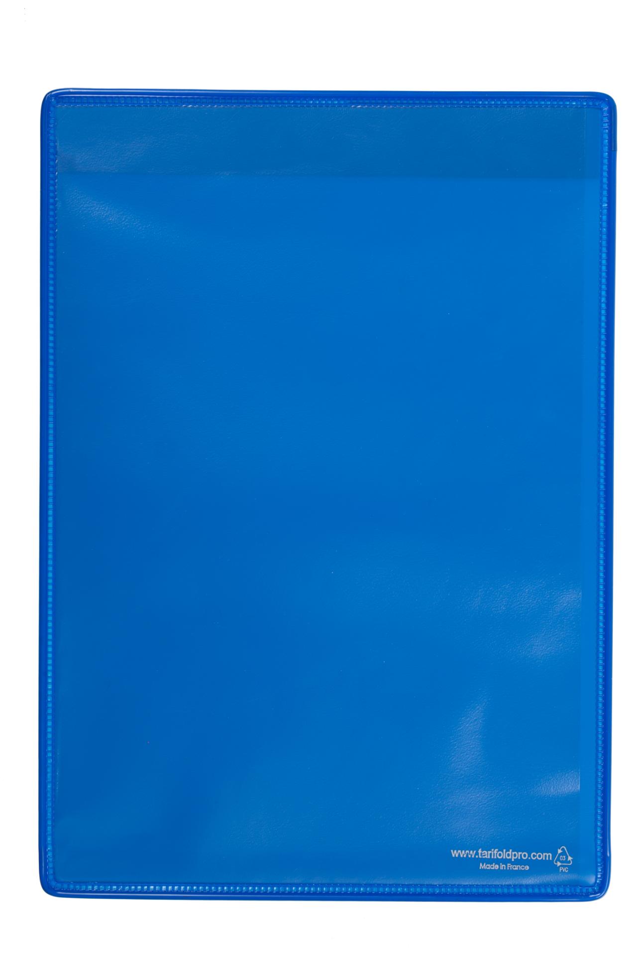 FUNDAS DE SEÑALIZACIÓN - REFORZADAS - MAGNETICAS - A4 - FORMATO VERTICAL - INSERCIÓN LATERAL - AZULES