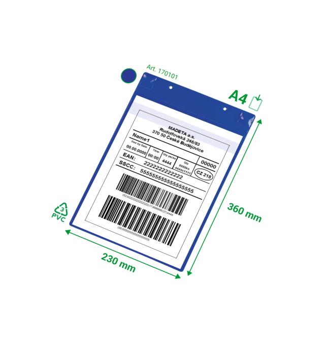 FUNDAS DE SEÑALIZACIÓN - MAGNETICAS CON IMANES DE NEODIMIO - A4 - FORMATO VERTICAL- AZULES