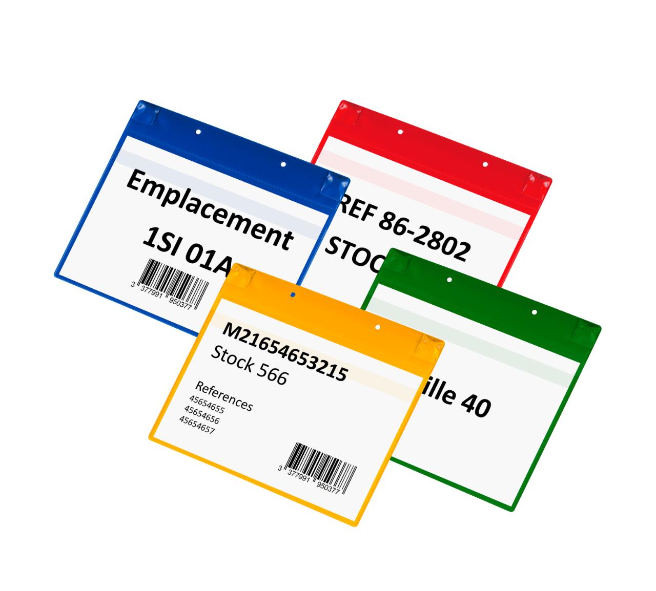 Funda magnética con solapa para identificación logística, con neodimios, A4, Horizontal