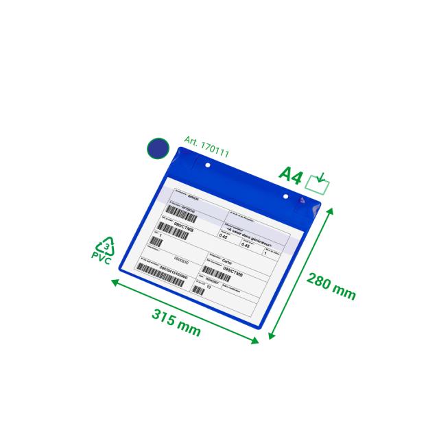 FUNDAS DE SEÑALIZACIÓN - MAGNETICAS CON IMANES DE NEODIMIO - A4 - FORMATO HORIZONTAL - AZULES