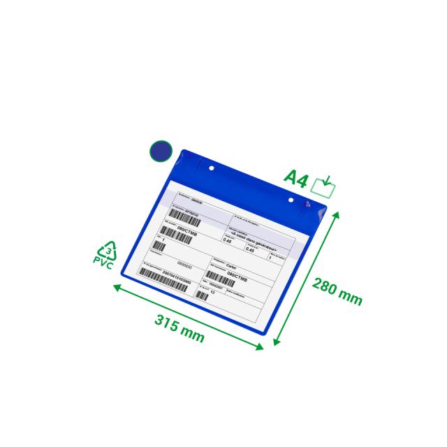 Funda magnética con solapa para identificación logística, con neodimios, A4, Horizontal