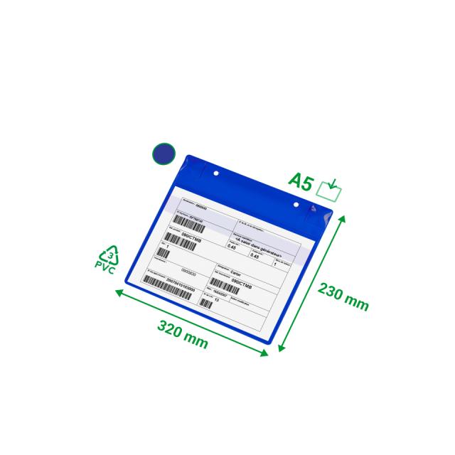 FUNDAS DE SEÑALIZACIÓN - MAGNETICAS CON IMANES DE NEODIMIO - A5 - FORMATO VERTICAL- AZULES