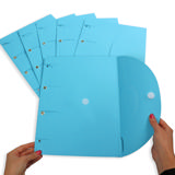 Carpeta de archivos perforada Smartfolder con pestaña, A4