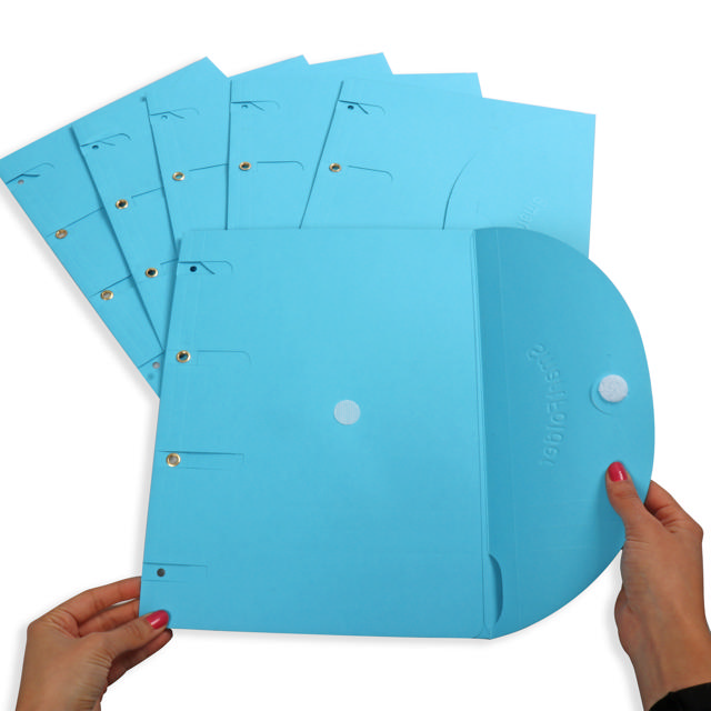 Carpeta de archivos perforada Smartfolder con pestaña, A4