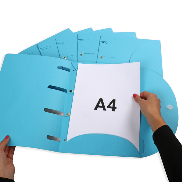 Carpeta de archivos perforada Smartfolder con pestaña, A4