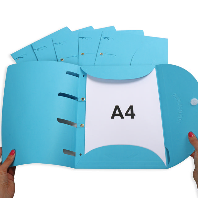 Carpeta de archivos perforada Smartfolder con pestaña, A4