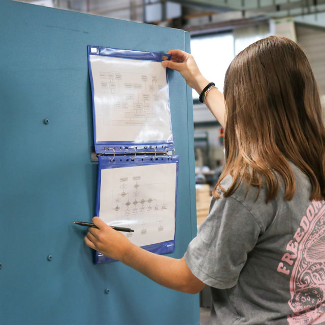 Soporte de 4 anillas magnético, aluminio, A4, vertical/horizontal