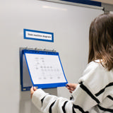 Archivador de 4 anillas, con fijación magnética, Aluminio, A4, Horizontal