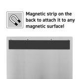 Archivador de 4 anillas, con fijación magnética, Aluminio, A4, Horizontal