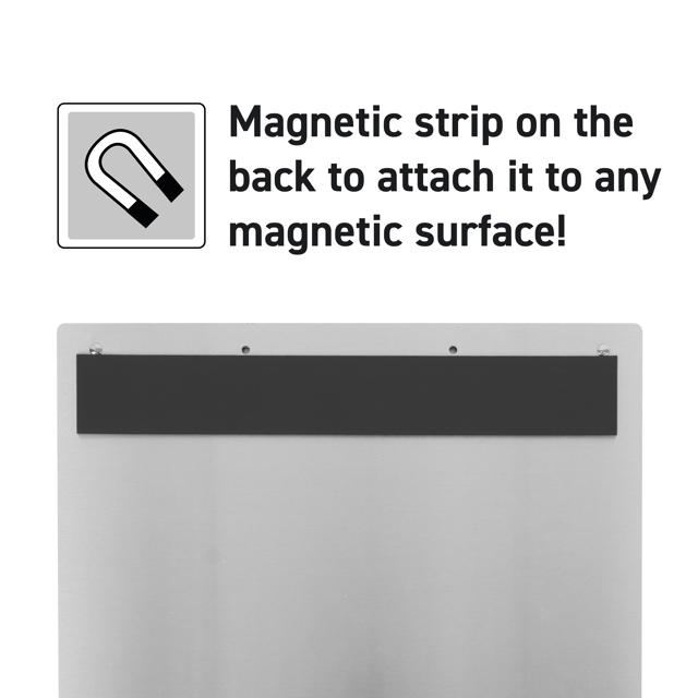 Archivador de 4 anillas, con fijación magnética, Aluminio, A4, Horizontal