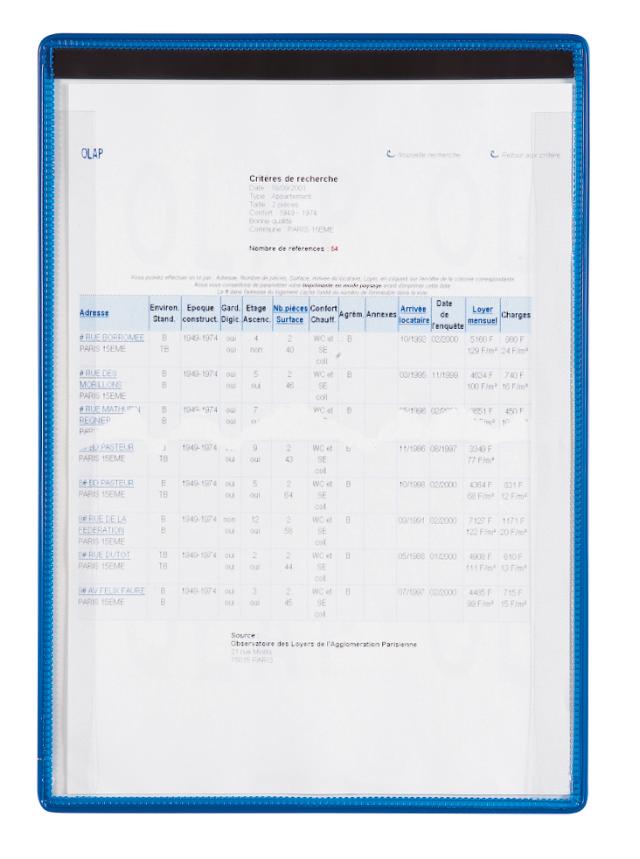 PORTA-NOTAS - MAGNETICO - SIN ESFERO - A4 - FORMATO VERTICAL - AZUL