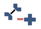 Símbolo de marcado de suelo adhesivo - forma L - azul