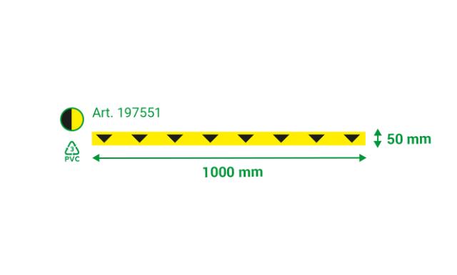 Linea adhesiva de marcado de suelo - amarillo con flechas