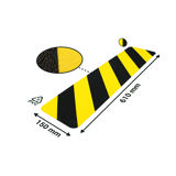 Tira adhesiva adaptable de seguridad antideslizante de 150 x 610 mm - amarillo/negro