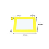 Fundas adhésivas para suelo - A4 - Amarillo