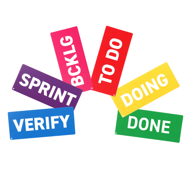 Tarjetas magnéticas para títulos, Scrum, 175 x 75 mm