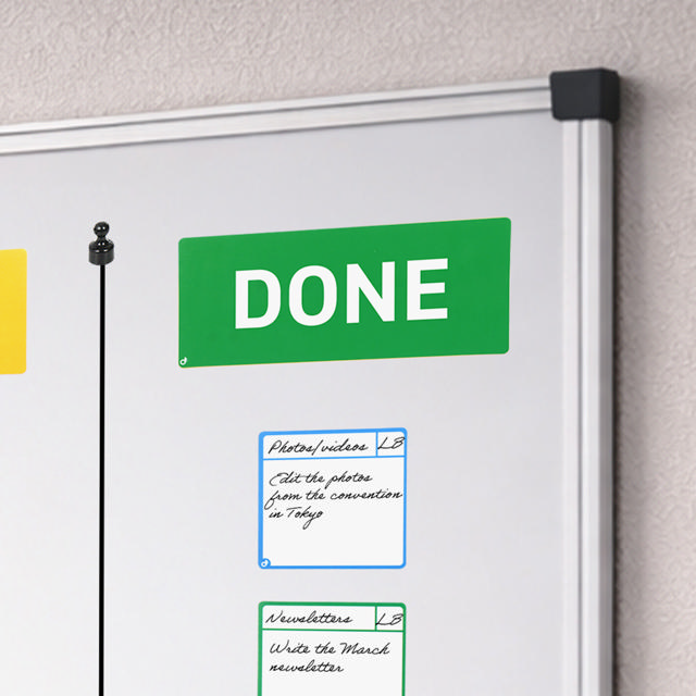 Tarjetas magnéticas para títulos, Kanban, 175 x 75 mm