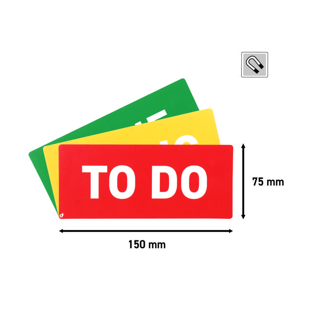 Tarjetas magnéticas para títulos, Kanban, 175 x 75 mm