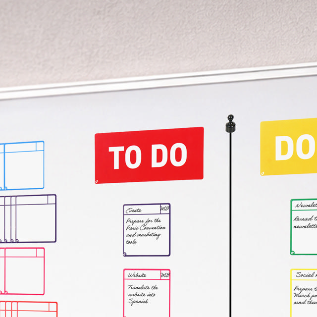 Tarjetas magnéticas para títulos, Kanban, 175 x 75 mm