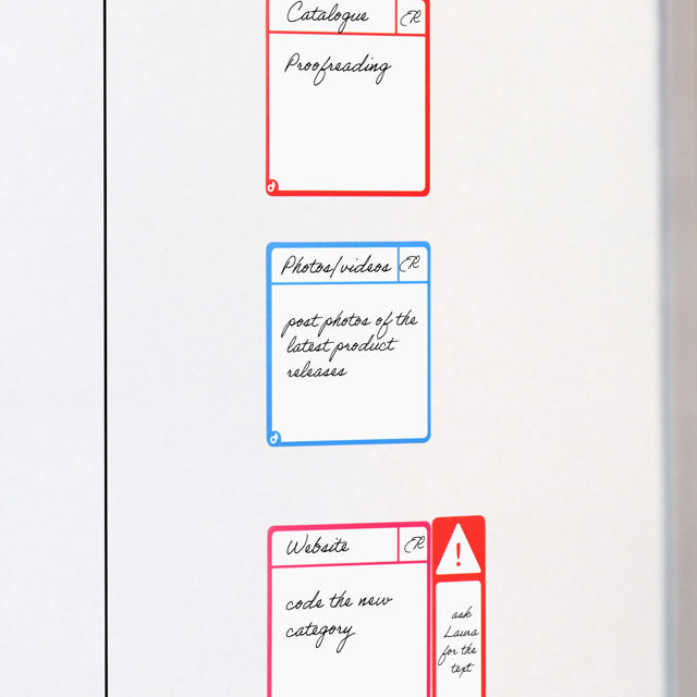 Tarjetas magnéticas para tareas, S, 75 x 75 mm
