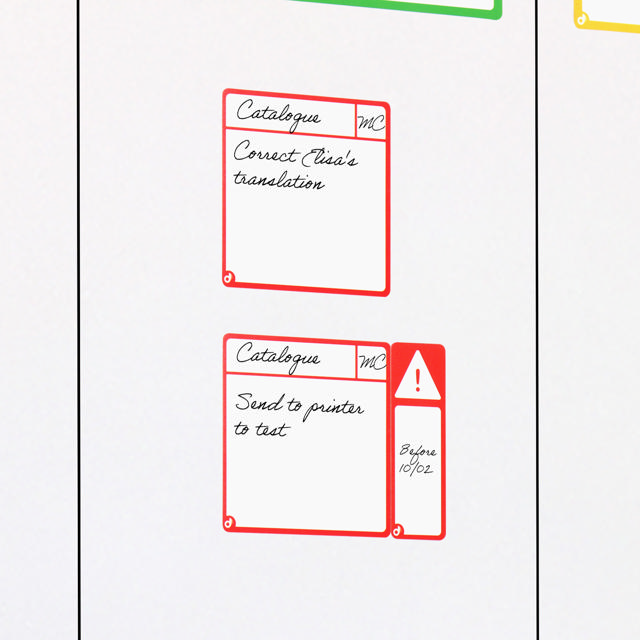 Tarjetas magnéticas para tareas, S, 75 x 75 mm