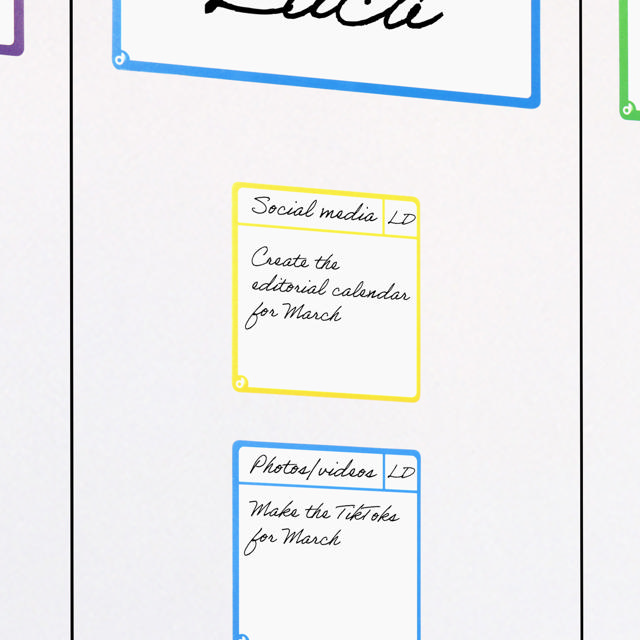 Tarjetas magnéticas para tareas, S, 75 x 75 mm