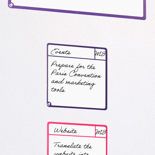 Tarjetas magnéticas para tareas, S, 75 x 75 mm