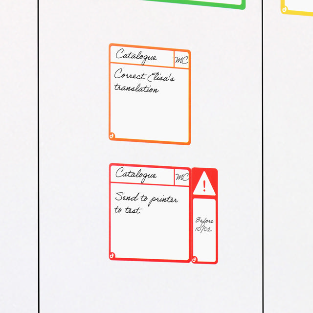 Tarjetas magnéticas para tareas, S, 75 x 75 mm