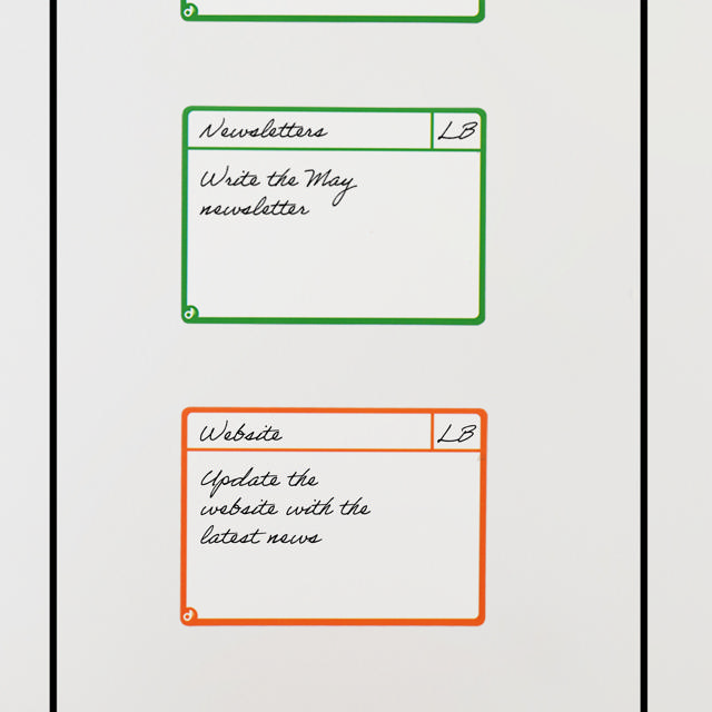 Tarjetas magnéticas para tareas, M, 105 x 75 mm