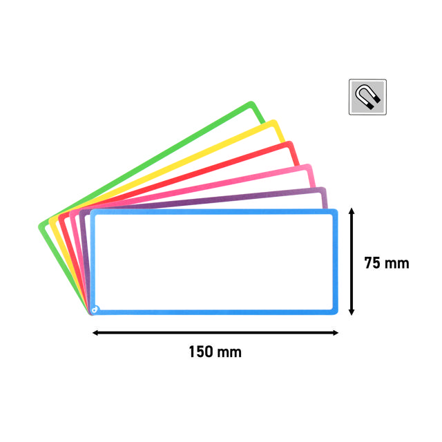Kit tarjetas magnéticas para pizarras Agile, 6 columnas, tarjetas M