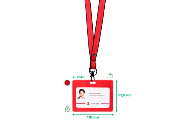 FUNDAS PARA TARJETAS DE IDENTIFICACIÓN - PLÁSTICO PVC - ROJO