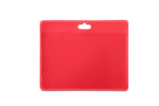 FUNDAS PARA TARJETAS DE IDENTIFICACIÓN - PLÁSTICO PVC - ROJO