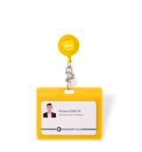 FUNDAS PARA TARJETAS DE IDENTIFICACIÓN - PLÁSTICO PVC - AMARILLO