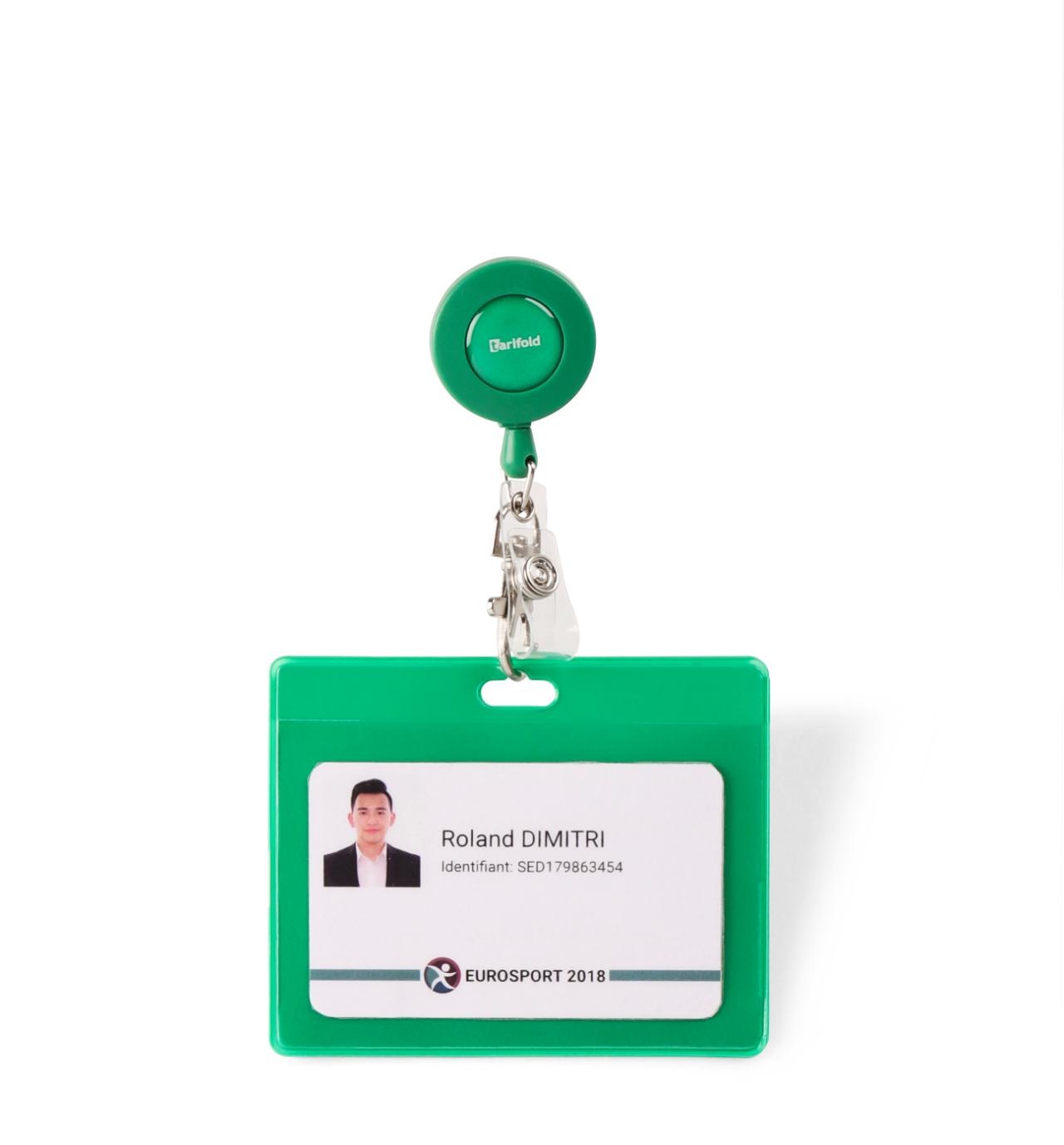 FUNDAS PARA TARJETAS DE IDENTIFICACIÓN - PLÁSTICO PVC - VERDE