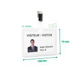 KIT PARA PLASTIFICAR TARJETAS IDENTIFICACIÓN - 104 X 74 MM -  PINZA - TRANSPARENTE