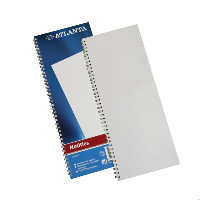 Cuaderno Atlanta Singular, espiral, 330 x 135 mm, FSC®