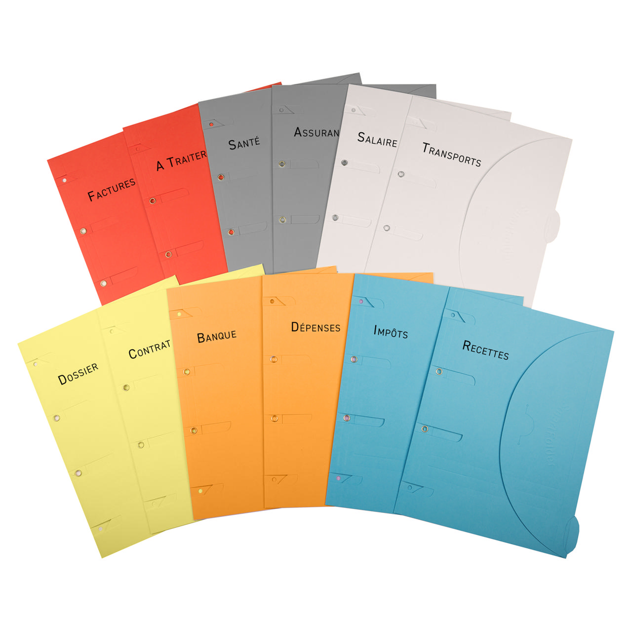Carpeta Perforada Smartfolder, con Pestaña, Paquete Impreso, Banco para Transportar, A4