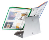 Base para expositor de mesa acero inoxidable Tarifold, A4, para 10 a 30 fundas