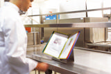 Base para expositor de mesa acero inoxidable Tarifold, A4, para 10 a 30 fundas