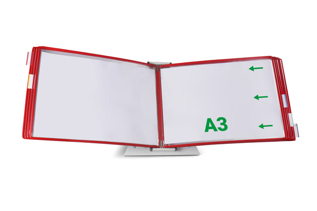 Funda con pivotes Tarifold, A3, horizontal, inserción lateral derecha